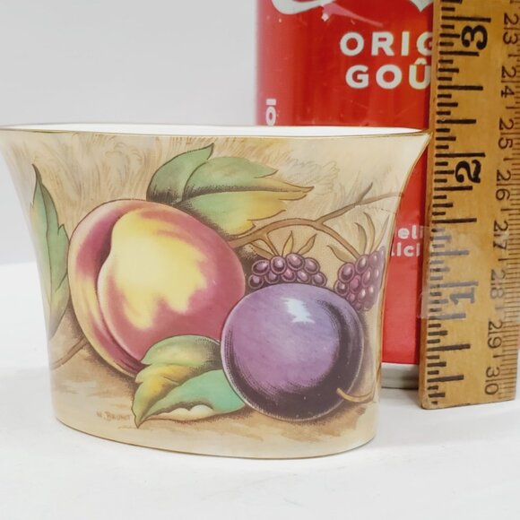 Aynsley England Cigarette Server Orchard Fruits Signed by Artist - Picture 4 of 4